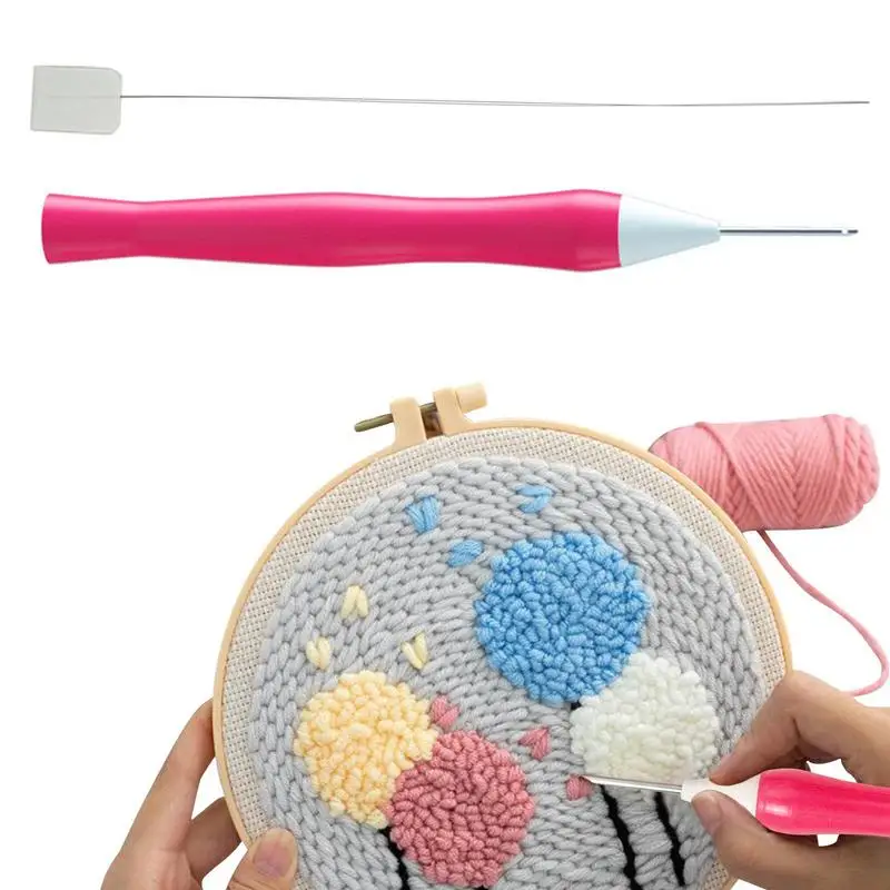 Borduurpen Set, DIY Borduurpen Set Breien Stitching Tool Punch Needle Naaien Accessoires voor DIY Craft