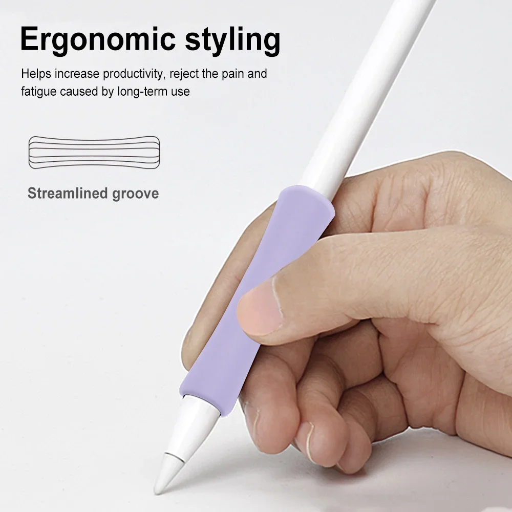 Apple Pencil Case Apple Pencil Cover Compatible For Apple Pencil Case1/2 Soft Silicone Pencil Grip Protective Case Non-Slip Case Grip for 1/2