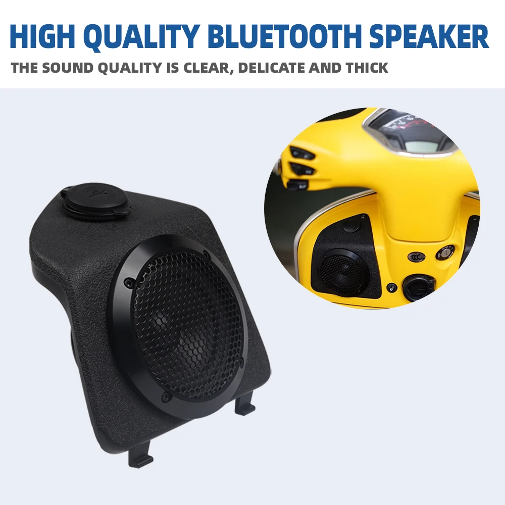 For PIAGGIO Vespa GTS 300 250 GTS300 Accessories Scooter Bluetooth Music Sound Audio Amplifier Speakers Horn System USB Charger