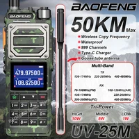 Baofeng UV-25M Air Band Walkie Talkie Six Band Camo Wireless Copy Frequency Type-C AM FM Long Range High Power 2 Way Radio UV-25 1