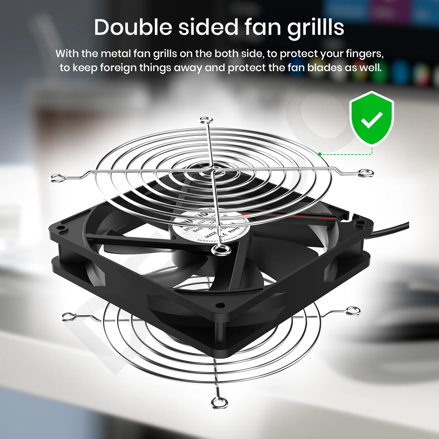 ventilador de refrigeração, DC 12V 220V, 120mm, 12cm