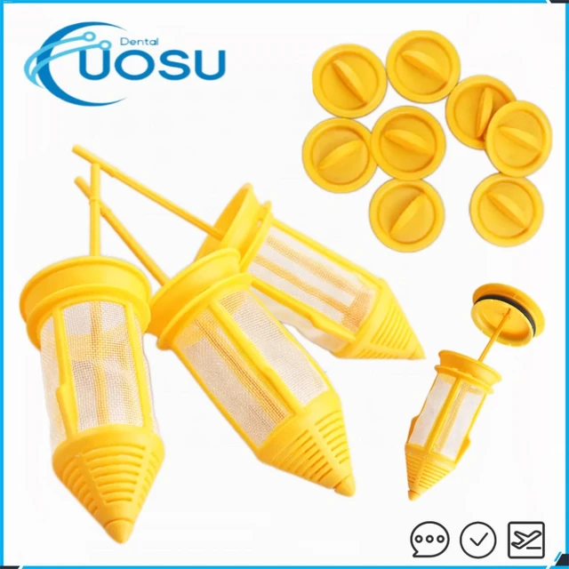 10Pcs Dental Valve Strong Suction Filter Large Size Dental Water Filter Dental Chair Strong Suction Equipment Parts Accessoy