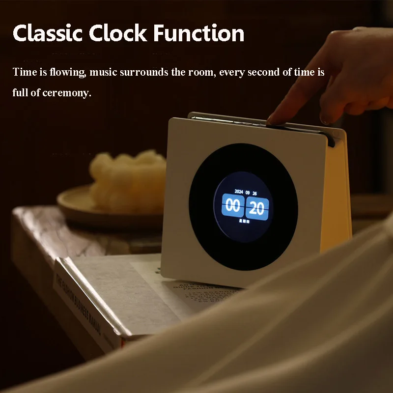 Portable Clock Bluetooth Speaker Wireless White Noise Sleep Aid Audio System HD Lyrics Display Soundbar Music Box Stereo Sound