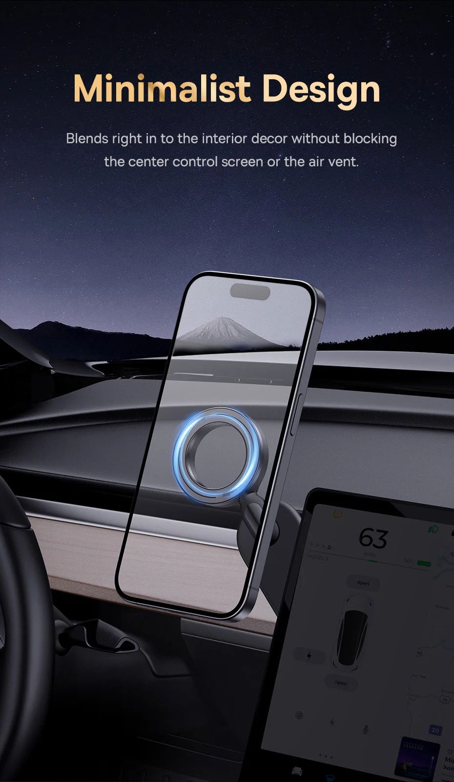 【FC Bayern & Baseus】Magnetic Car Phone Holder Baseus C02 Go Series