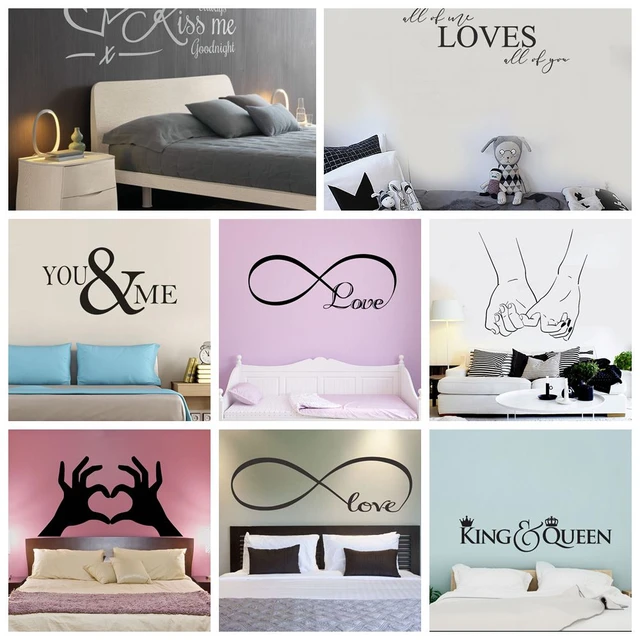 Nouveau Design Amoureux Citations Autocollant Mural Pour Chambre