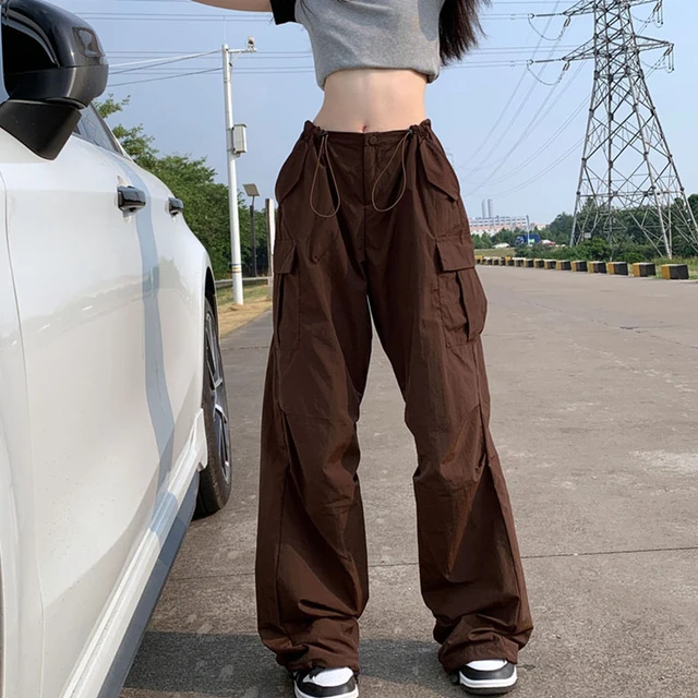 2022 New Oversized Pocket Streetwear Cargo Pants Casual Baggy Wide Leg  Sweatpants Women Retro Couples Hippie Joggers Trousers - AliExpress