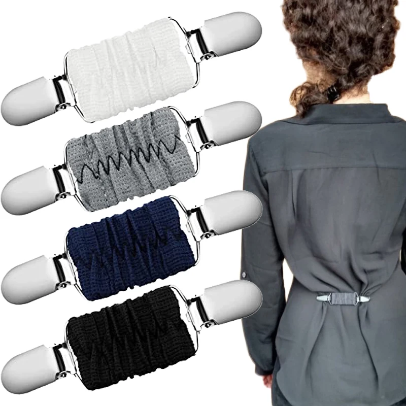New Dress Cinch Clips Set Elastic Clothes Clip to Tighten Dress Cardigan  Collar Clips Shirt Clips Back Cinch for Women Kids