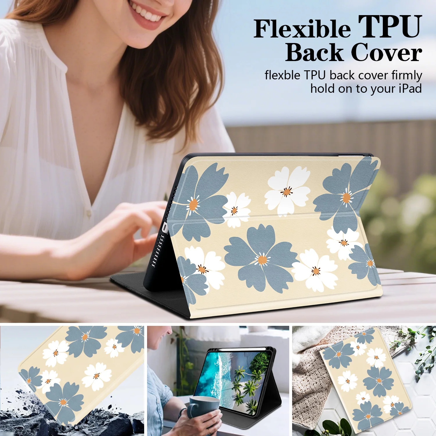 Universal Tablet Case with Pencil Holder and Protector Cover