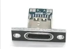 Pack of 10 USB Type - C Female Charging Ports with Fixing Plate (2pin black)