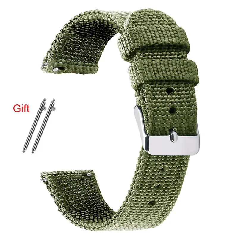 Versatile Nylon Canvas Strap - Sport Soft Wristband with Quick Release