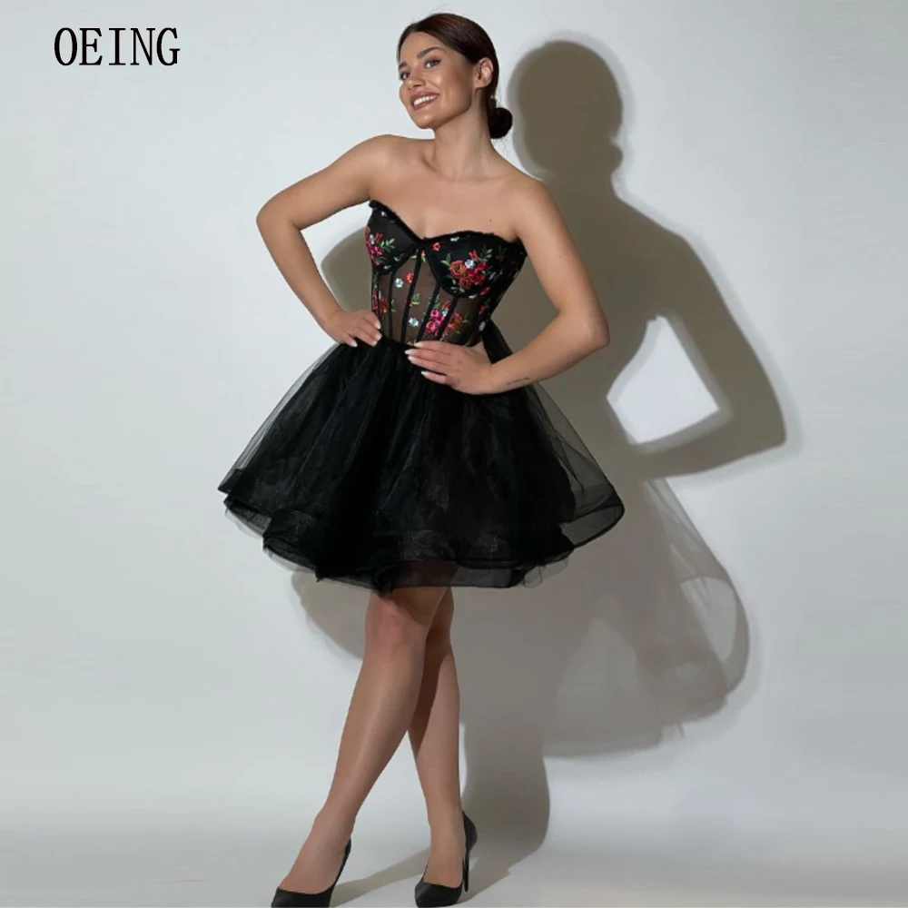 

OEING A Line Sweetheart Robe De Soiree Appliqued Elegant Party Dress Custom Knee Length Luxury Evening Dresses 2024 Formal