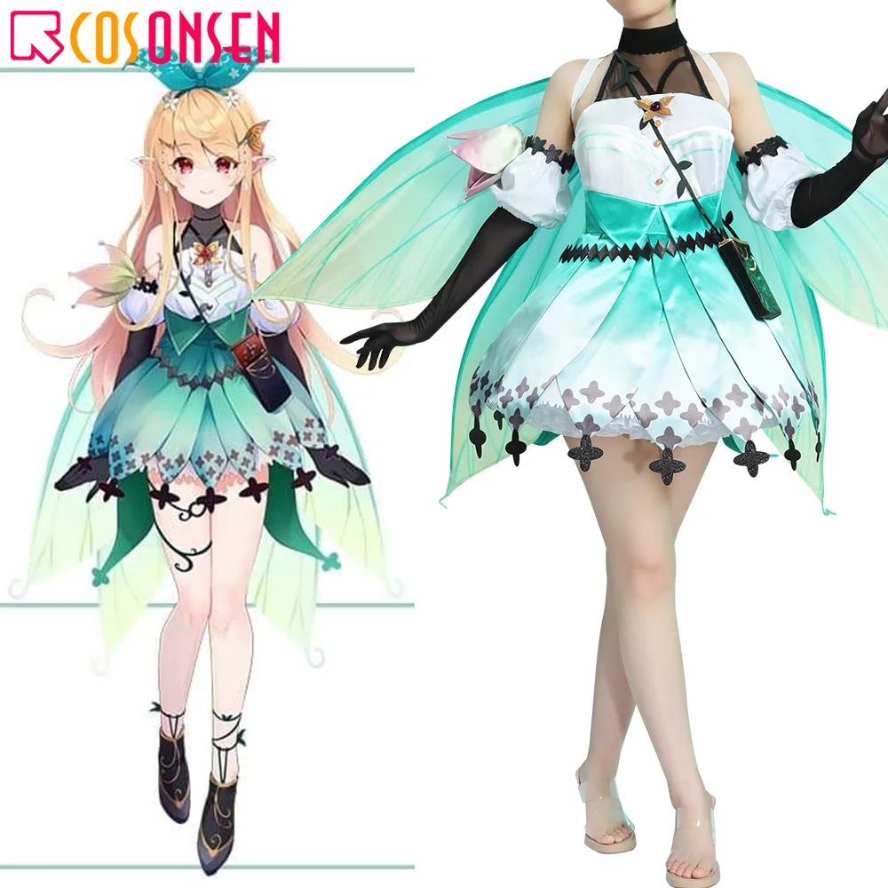 

Vtuber Nijisanji Pomu Rainpuff Cosplay Costume Anime Game Suit Lovely Maid Dress Wing Uniform Halloween Party Costumes