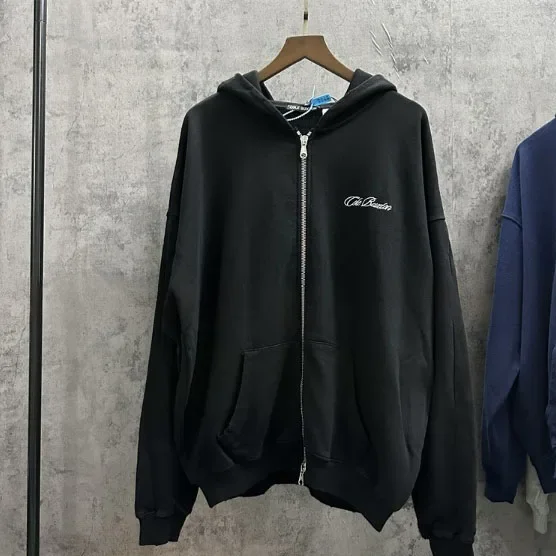 

Cole Buxton Embroidered Logo Hoodie Men Women Bi-directional Zipper Pullover Casual Sweater Heavy Fabric Hooded
