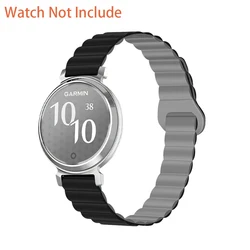 14mm Silicone Magnetic Strap - Two - Tone Replacement Wristband - Lily 2 Active (03 Black Gary )