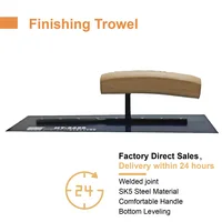 Finishing Trowel Masonry Construction Tools 27cm Blue Steel For Concrete Cement Applying Putty Wall Construction Home Decorating 1