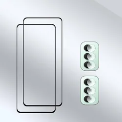 Premium Screen Protector: 9H Anti - Scratch Tempered Glass Film with Full Coverage & Soft Fiber Lens Film for Spark 40 pro (2 and 2)