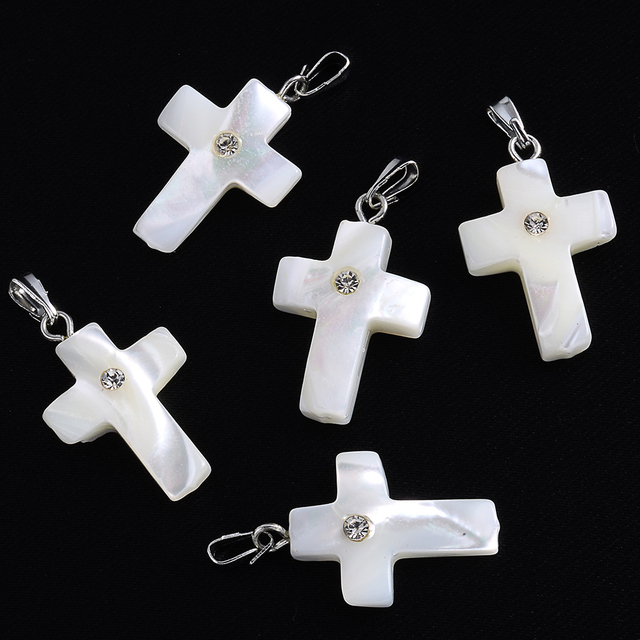 Shell Beads Mother of Pearl Love Cross Fish Animal Style Pendant Charms Beads for Necklace Earring DIY Jewelry Making