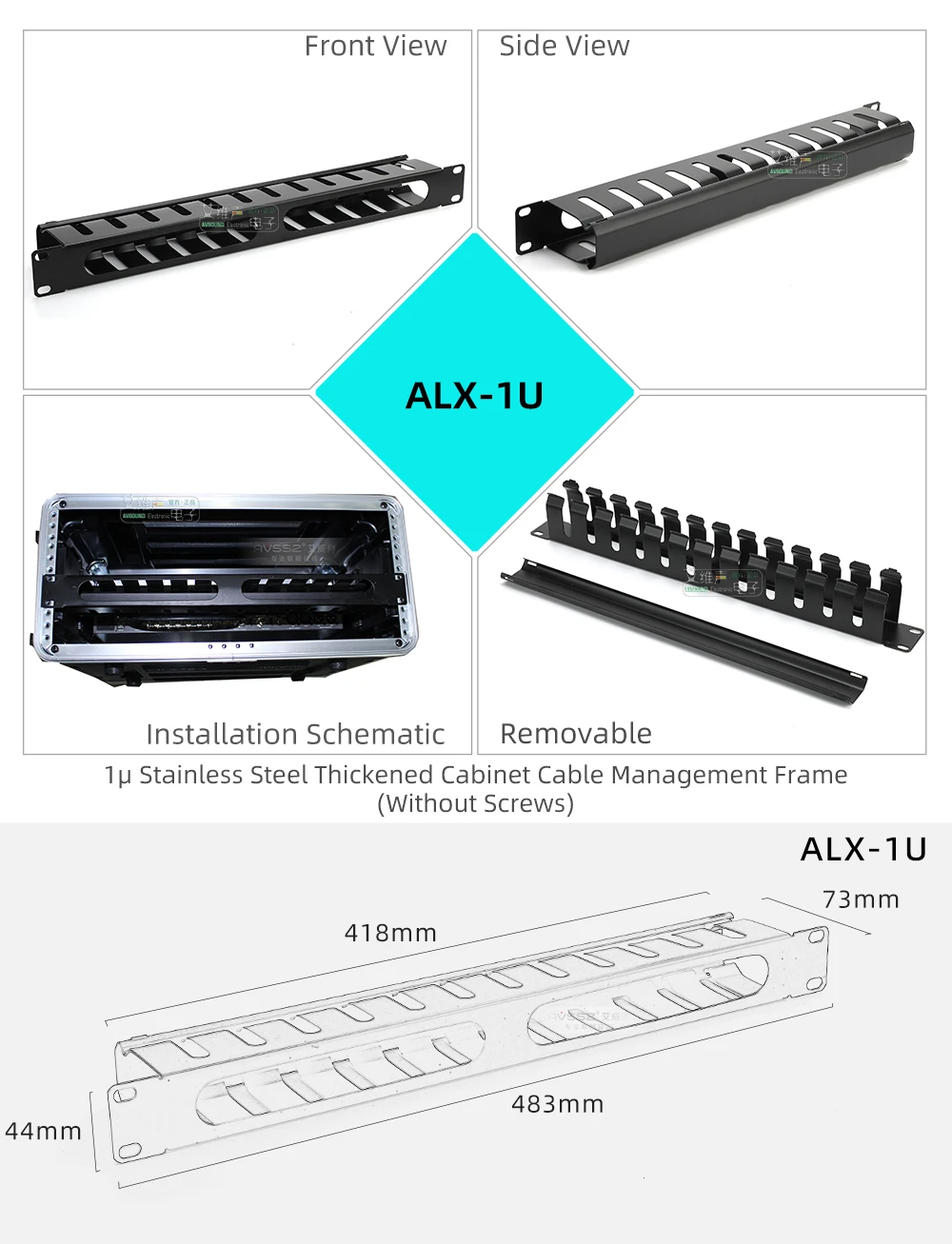 86 Panel 8/12/24 Port Blank Patch Panel 1U 2U 19 Zoll, für D-Sub XLR RJ45 Lautsprecheranschluss, Schrank-Wandmontage-Blindplatte – Detail 28