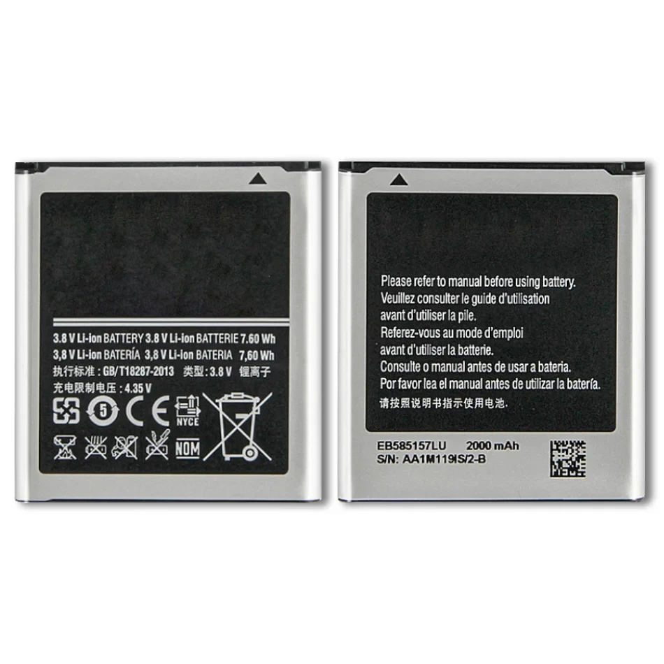 Batteria Di Ricambio Eb585157Lu Per Samsung Galaxy Core 2 Duos I8552 I869 I8558 I8550 Batteria 2000Mah Tracking No.