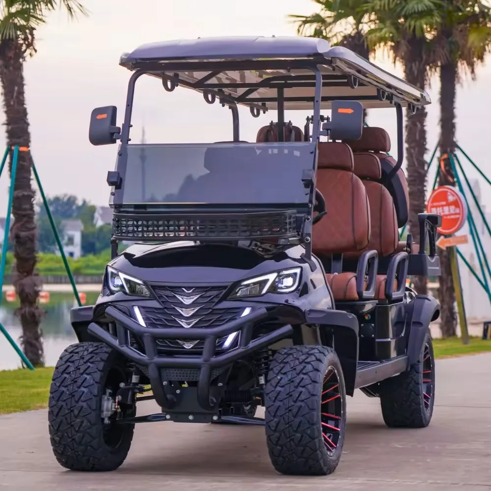 Factory Golf Cart Body Seat Color Free Customization 2 4 6 8 10 Seats Optional Dot Certified Glass Wheels Golf Cart Manual