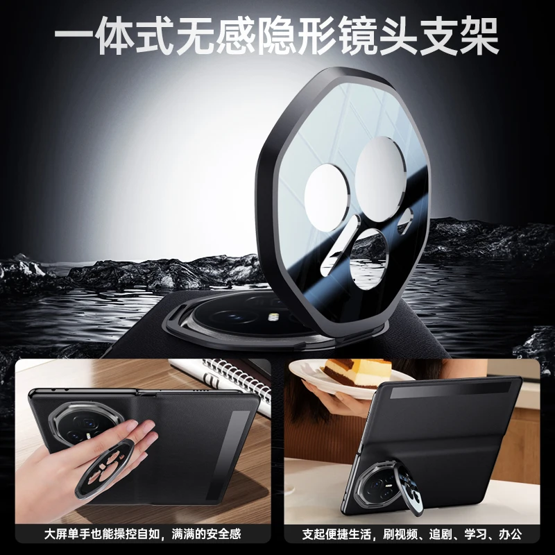 Luxury Matte Leather Magnetic Flip Case with Smart Window and Shockproof Design