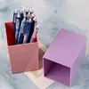 Simple Candy Colour Student Multifunctional Stationery Pen Holder Ins Square High Value Large Capacity 6