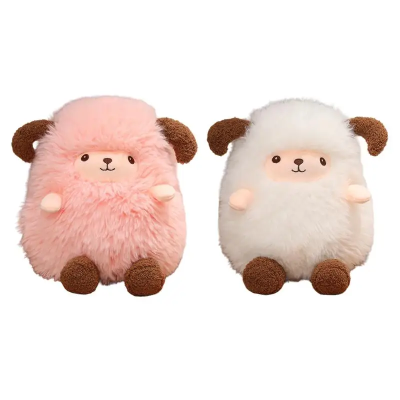 

Мягкая набивная подушка в виде куклы, мультяшная мягкая плюшевая игрушка из ягненка, милая пушистая плюшевая подушка в виде животного, детские подарки на день рождения