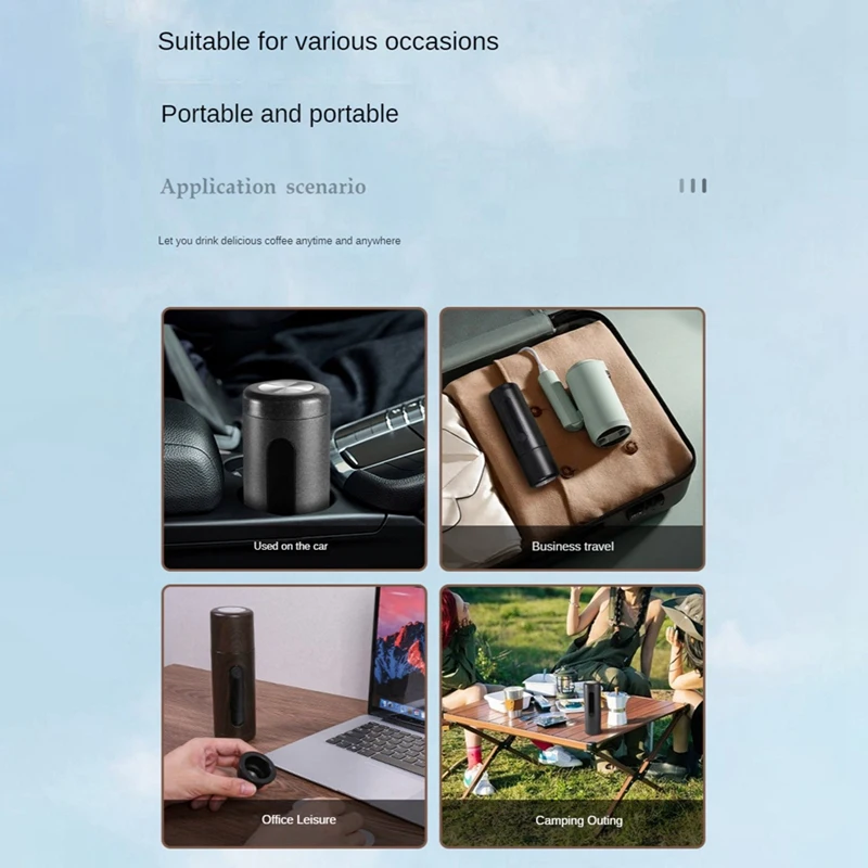Portable Electric Coffee Machine For Car & Home Espresso Coffee Maker Capsule Powder Dual-Use Travel Camping