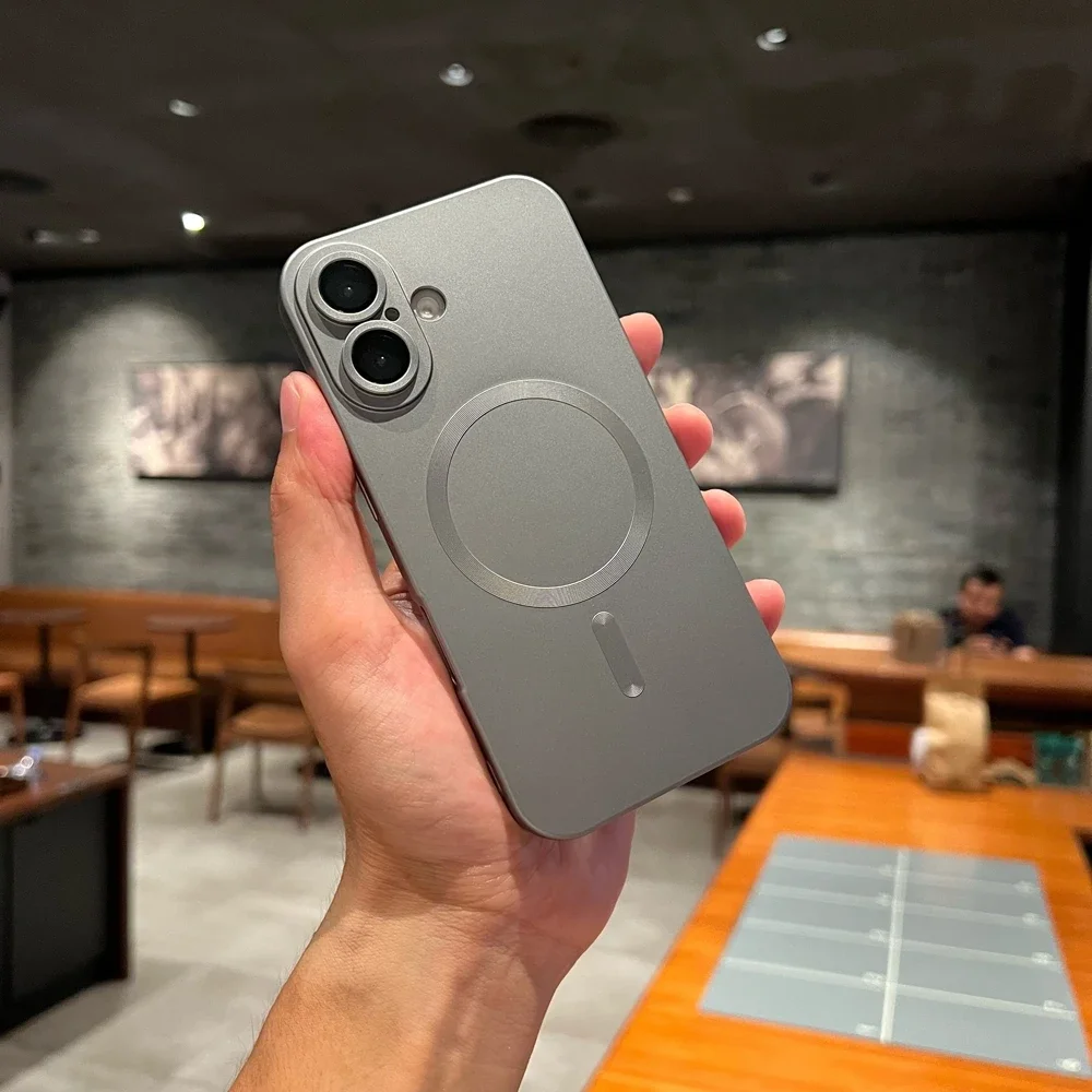 MagSafe Matte Soft Silicone Magnetic Shockproof TPU Phone Case - Solid Color