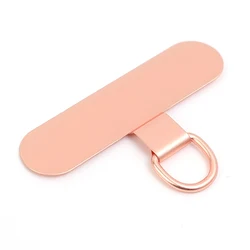 Universal Metal Phone Tether Tab - Ultra - Thin Stainless Steel Replacement Lanyard Straps - 4PCS (Rose Gold)