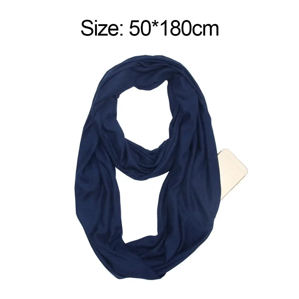 Bib Men Women Shawl Wraps Neck Warmer Circle Loop Scarves Hidden Zip Pocket Infinity Scarf Scarves 6