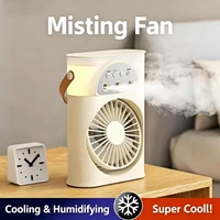 Ventilateur de refroidissement Lenovo, ventilateur électrique USB, humidificateur portable, lumière de nuit LED, ventilateur 3 en 1, climatiseur adapté à la maison et au bureau 3