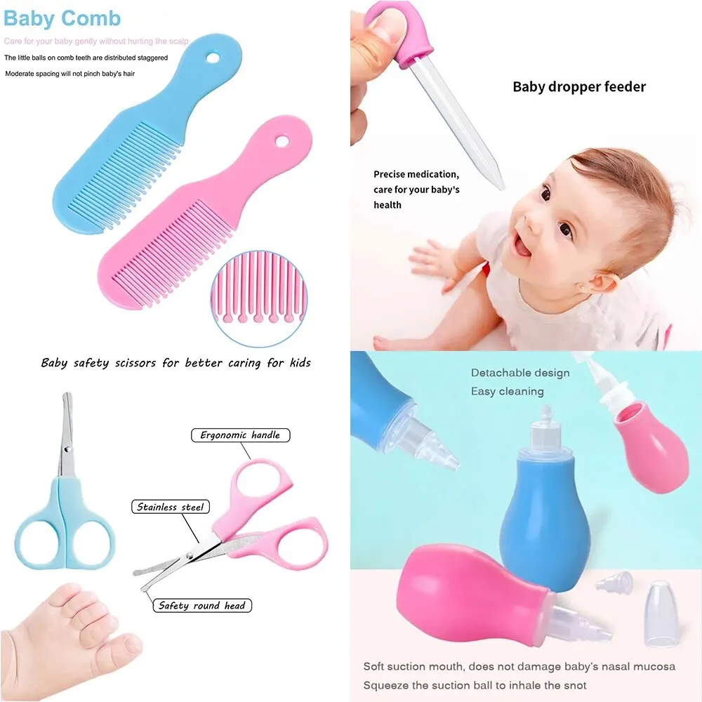 Nail Care Kit 8PCS Baby Grooming Health Care KIT for Newborns and Toddlers Nail Nipper Infant Kit Beauty Cutters Tools Baby Manicure Set Port