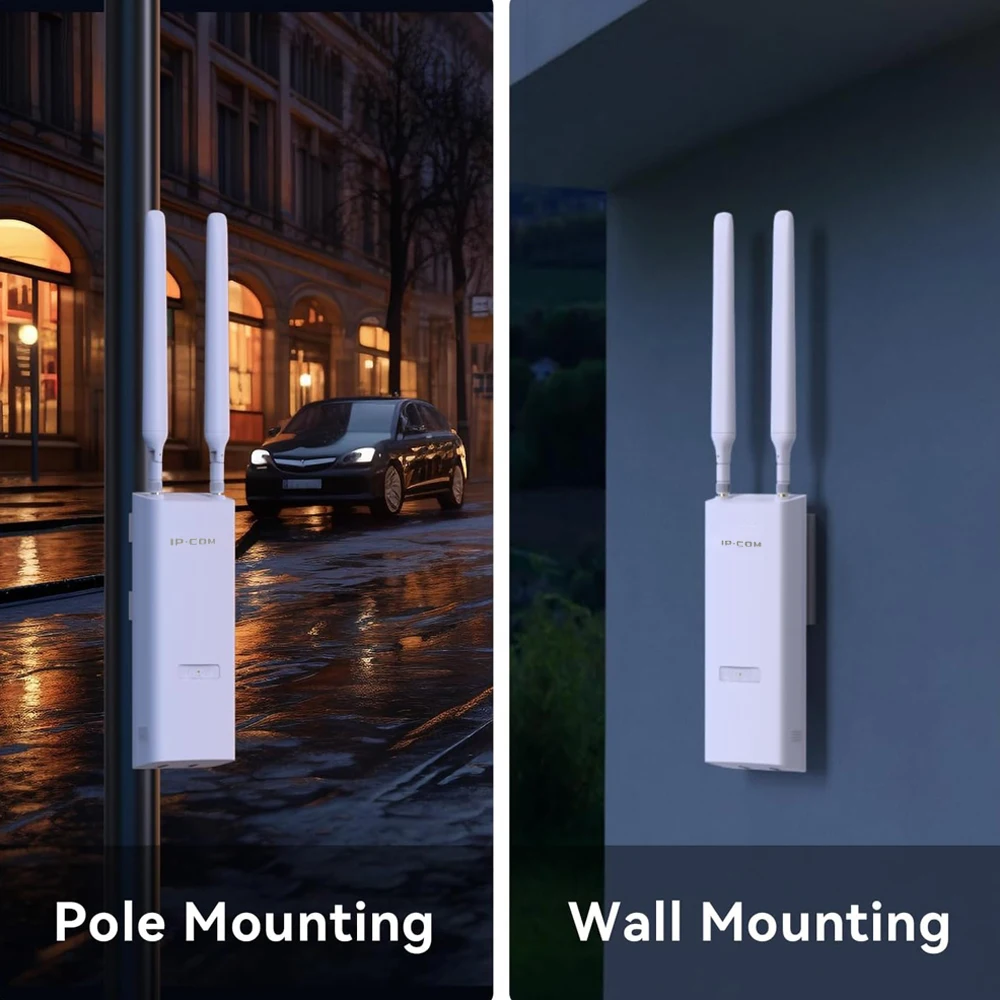 IPCOM W53AP AC1200 Outdoor Gigabit Wi-Fi Access Point Mesh Seamless Roaming MU-MIMO PoE+ Powered WiFi Coverage up to 200 meters