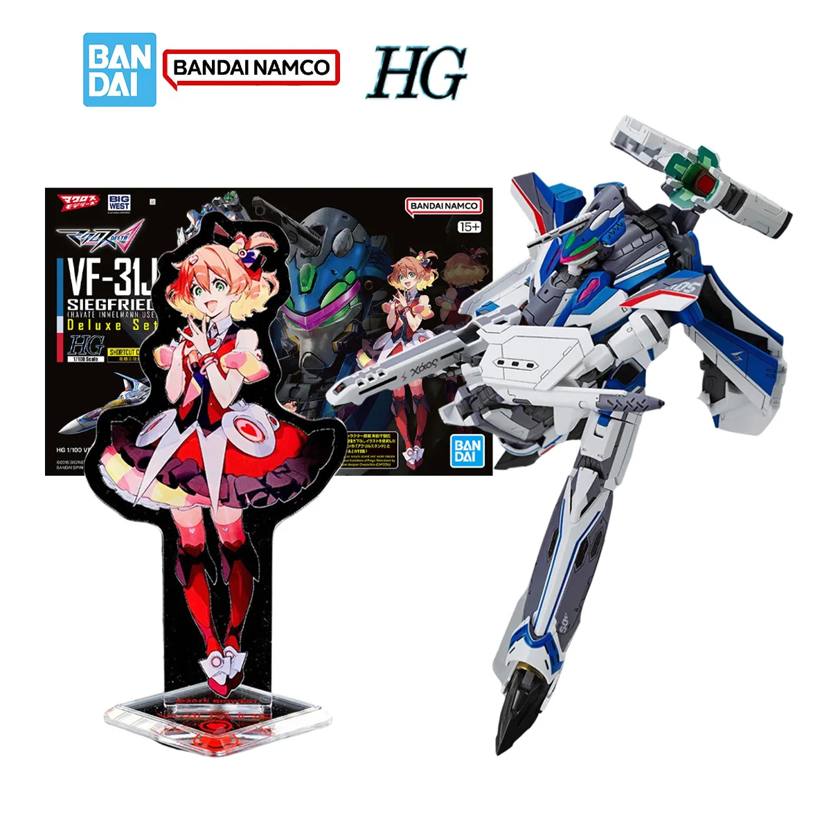 Bandai Macross Genuine Model Kit HG 1/100 VF-31J Siegfried Hayate