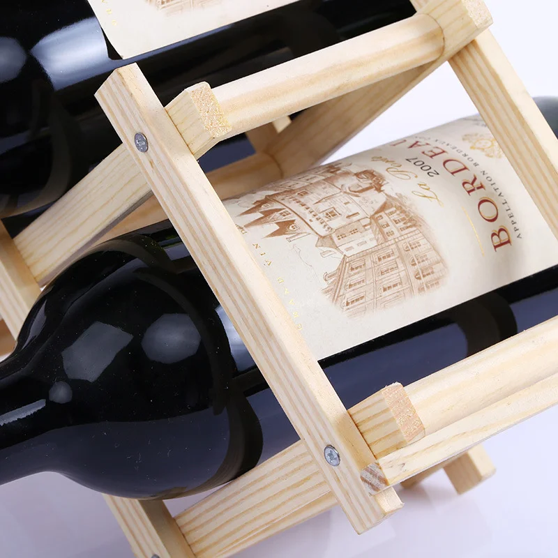 Creative folding wine wooden frame European wooden wine display stand solid wood rack WF4201513 wine glass holder rack