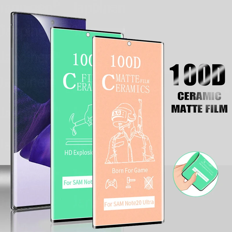 

100 шт. для Samsung S24 S23 Ultra S22 S21 Note 20 Ultra S10 S9 S20 Note 10 Pro S21 Plus 3D изогнутая керамическая пленка защита экрана
