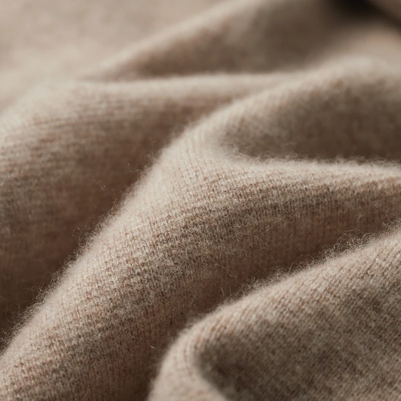 Autunno inverno nuovo 100% lana Merino colletto da uomo Cardigan lavorato a maglia addensato tinta unita camicia maglione Cashmere giacca 5