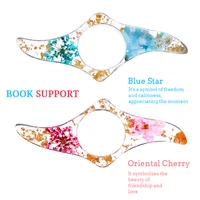 Exquisite Dried Flowers Thumb Book Support Book Page Holder Reading Aid Convenient Bookmark Book Accessories for School Office
