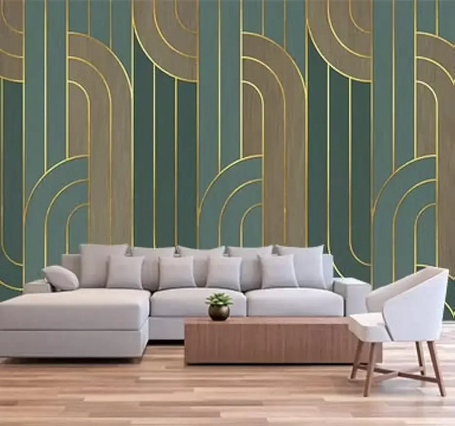 

Настенная роспись абстрактный зеленый геометрический узор обои бесшовная Настенная Наклейка для спальни гостиной