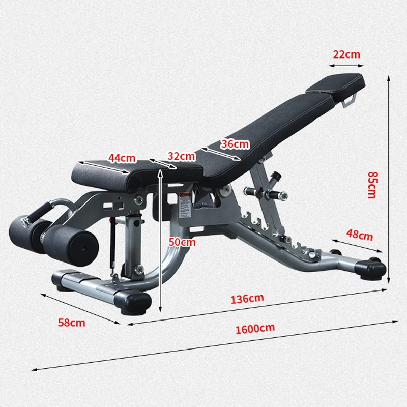 Dumbbell abdominal muscle chair multi-angle adjustment auxiliary equipment home fitness exercise multi-function