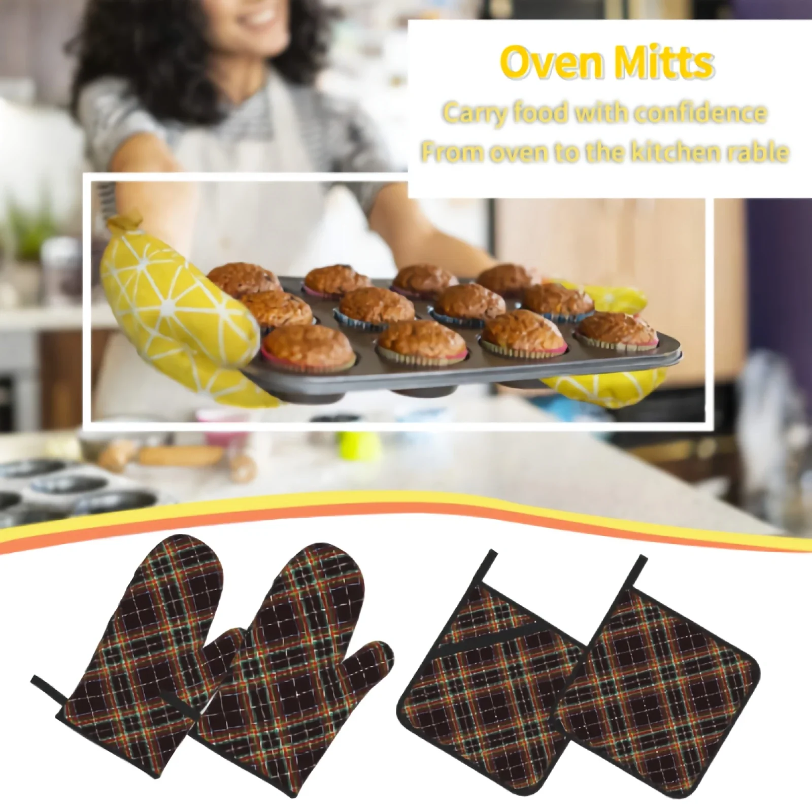 Custom Oven Mitts and Pot Holders Sets Personalized Kitchen Potholder Mat  for BBQ Insulation Gloves Oven Mitts Baking (4-Pack) - AliExpress