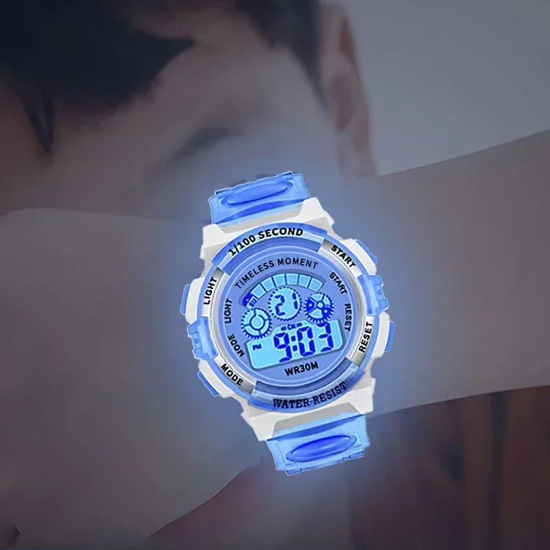 New Fashion Children Camouflage Watch Sport Kids Rubber Strap LED Digital Watch for Kid Student Girl Boy Wristwatch Clock 3
