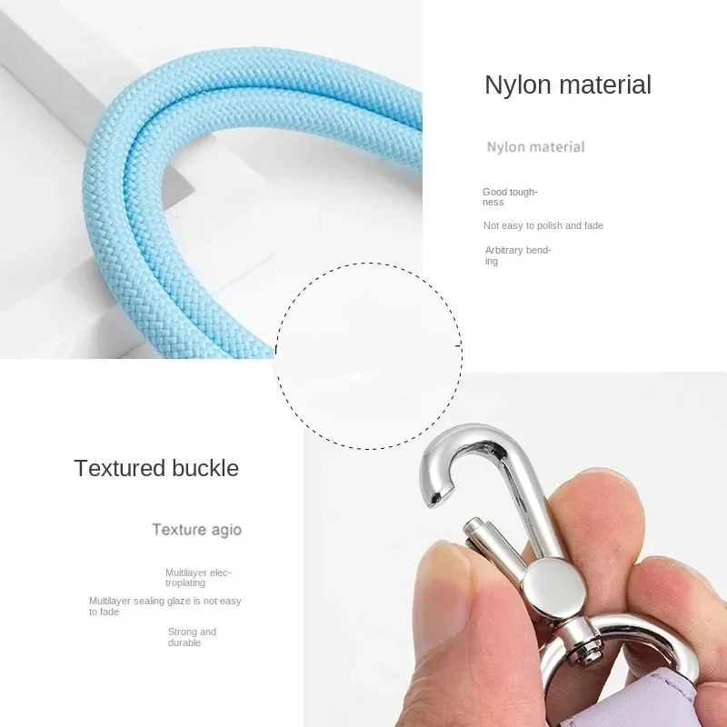 Long Woven Rope Bag Straps And Punch-Free Buckle Set For Longchamp Short Handle Shoulder Handle Bag DIY Accessorie Free Shipping