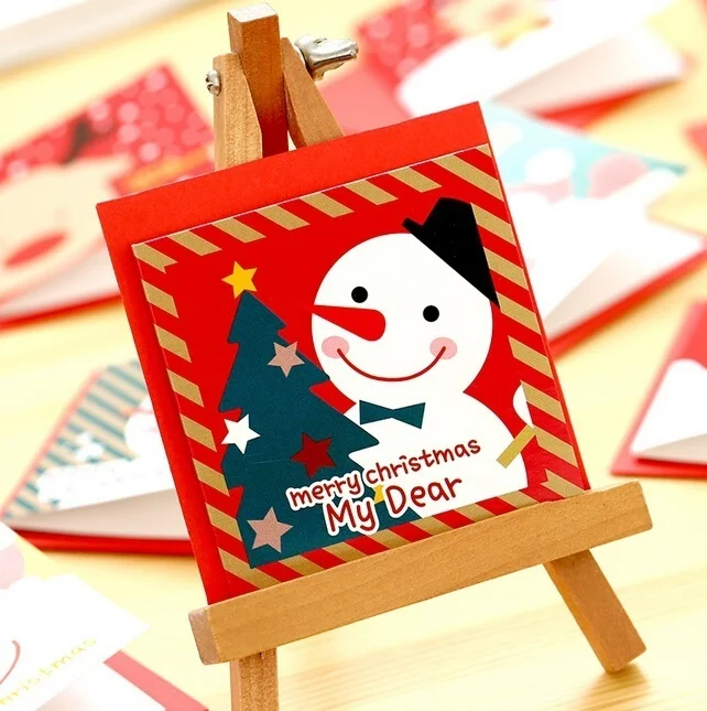 24 Teile/los Weihnachten Grußkarte Kinder Mini Weihnachten Segen Grußkarten Umschlag Neujahr Postkarte Geschenkkarte Weihnachten Party – Detail 11