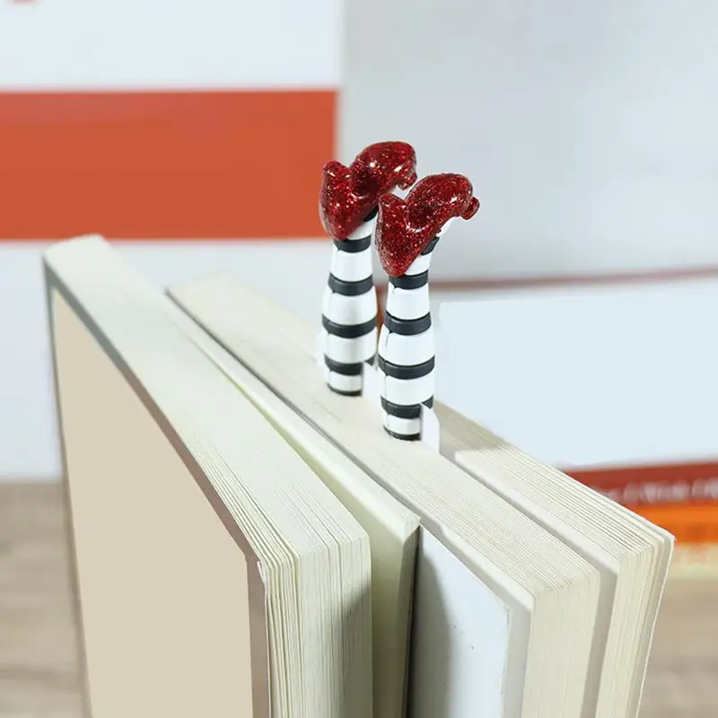 1PCS 3d Wicked Witch Bookmark ABS Witch Bookmark Legs Handmade For Book Lovers Gifts Stationery Office School Supplies bookmarks stationery supplies