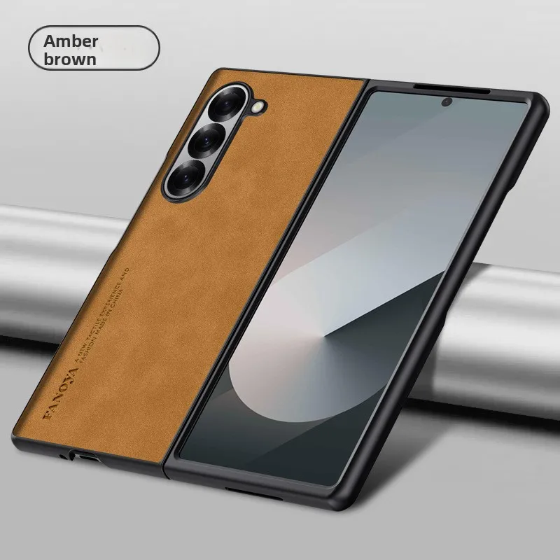 Luxury Sheepskin Leather Camera Protect Phone Case with Soft Foldable Cover
