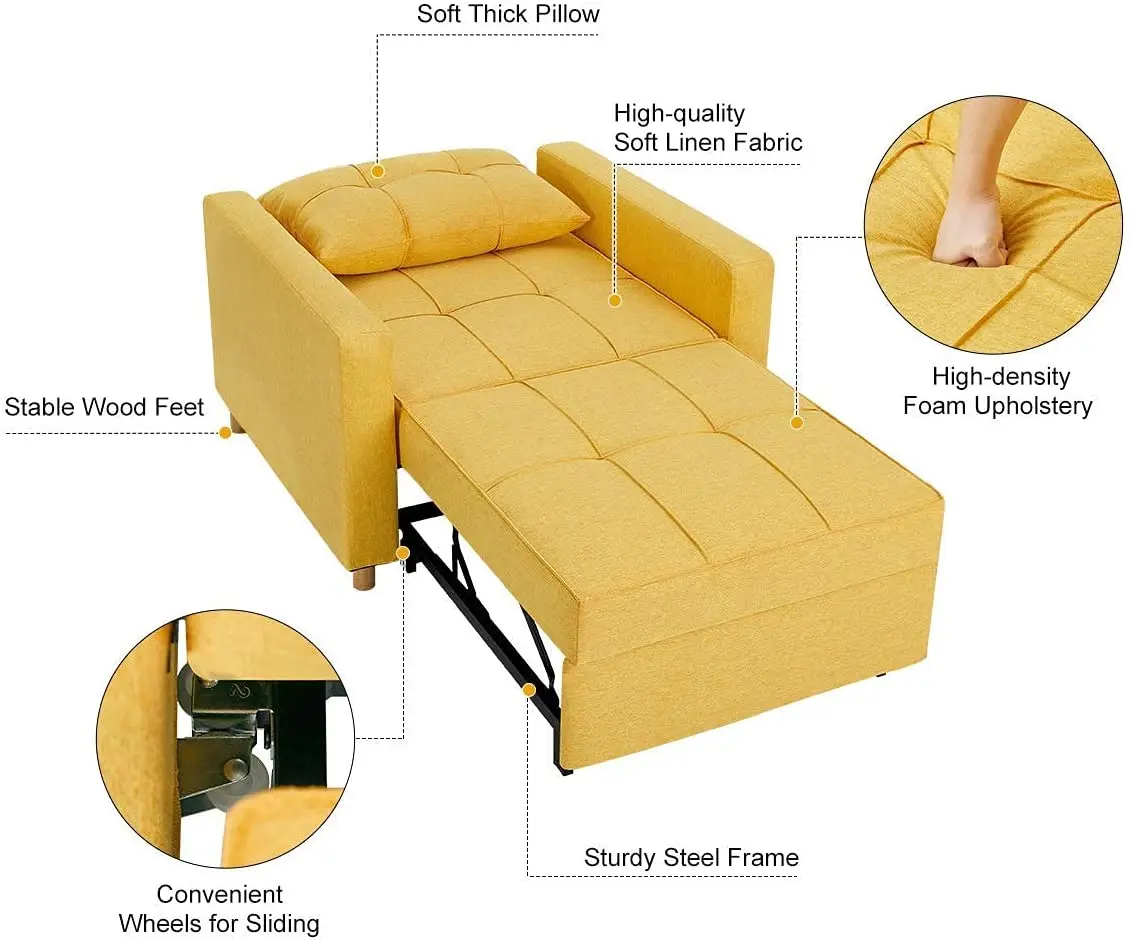 Как собрать кресло кровать. Современное раскладное кресло. Кресло кровать. Разборное кресло кровать. Кресло раскладное желтое.