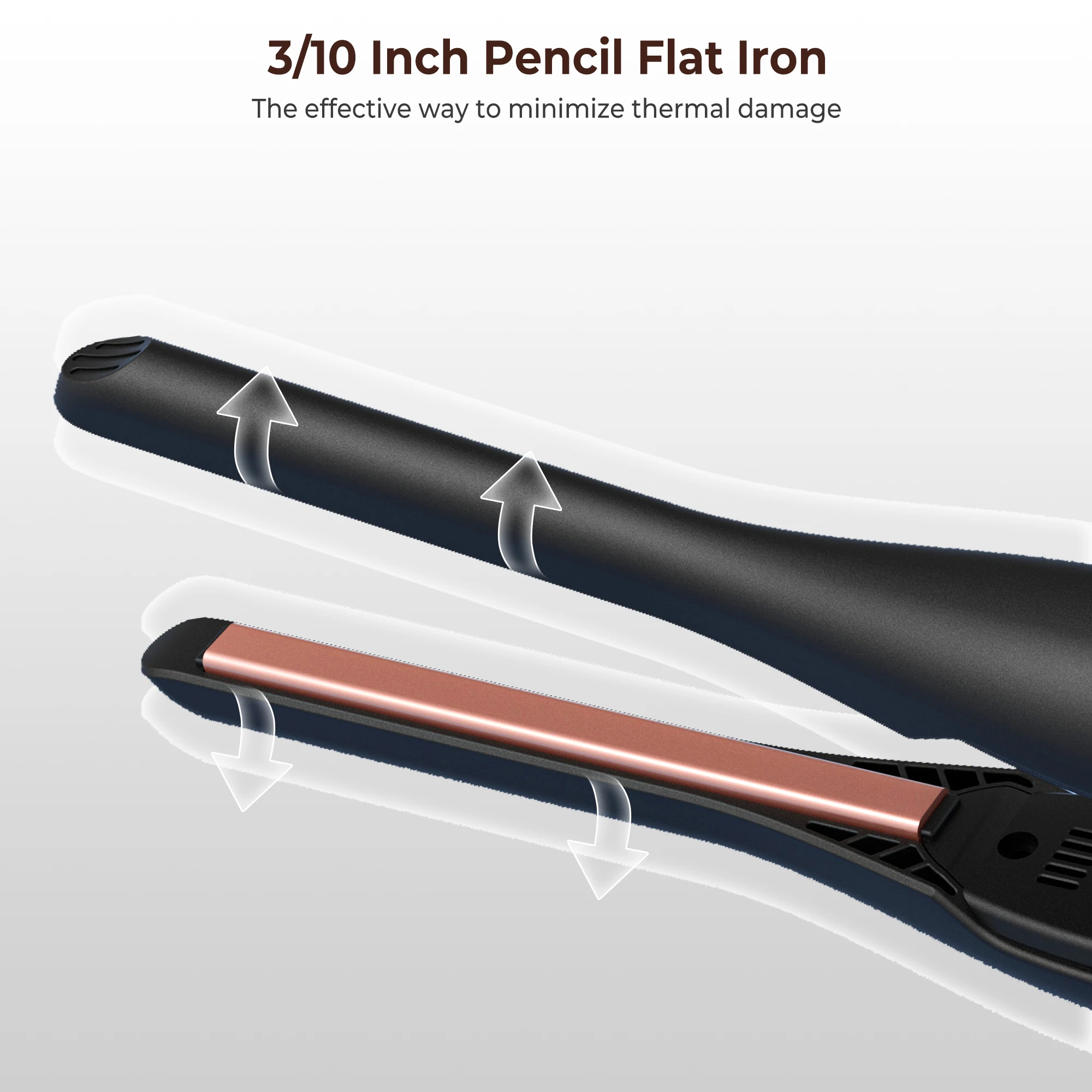 Small Flat Iron for Short Hair Pencil Flat Iron Mini Hair Straightener Tiny Hair Straightening Iron Ceramic Beard Straightener 3