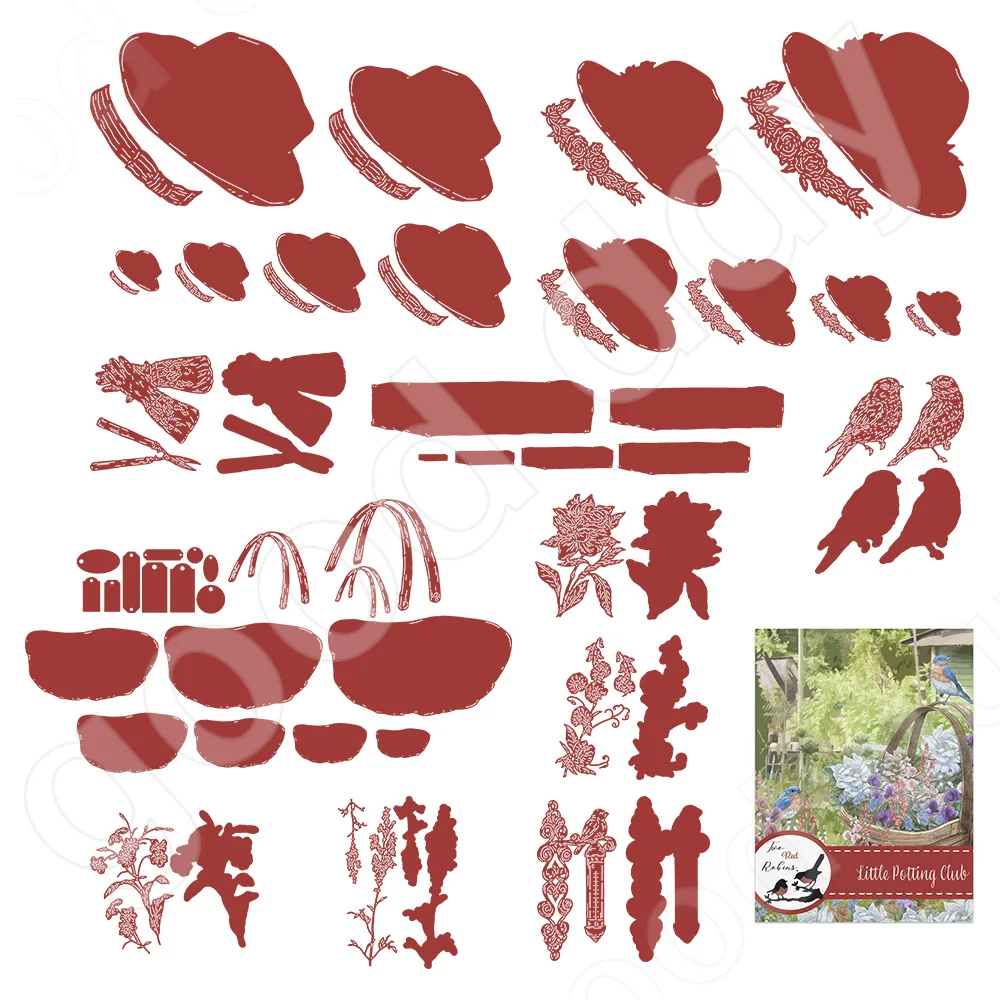 

2022 Arrival New basket bird flowers Metal Cutting Dies Scrapbook Used for Diary Decoration Template Diy Greeting Card Handmade
